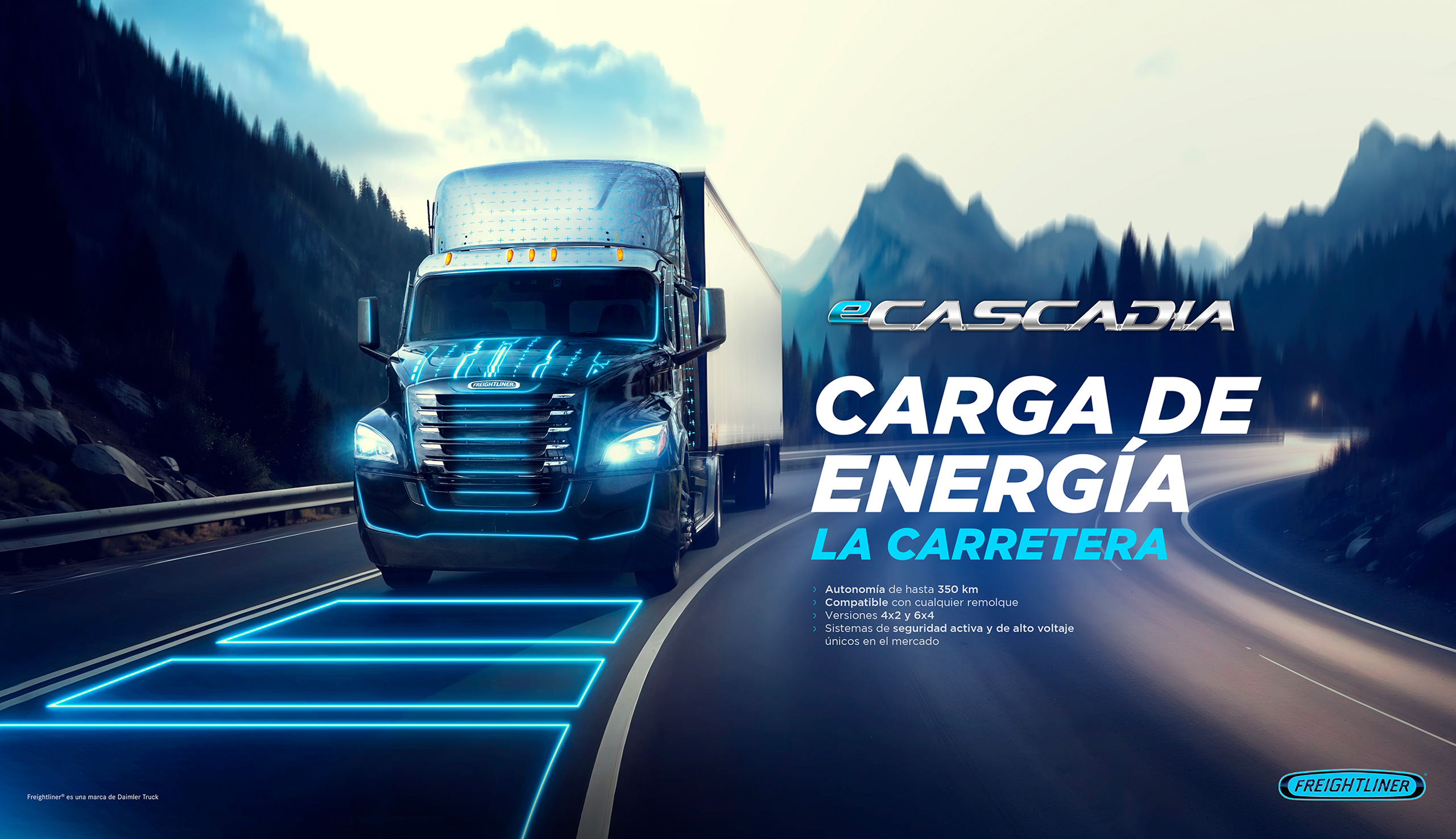 Eléctricos FL — eCascadia en carretera