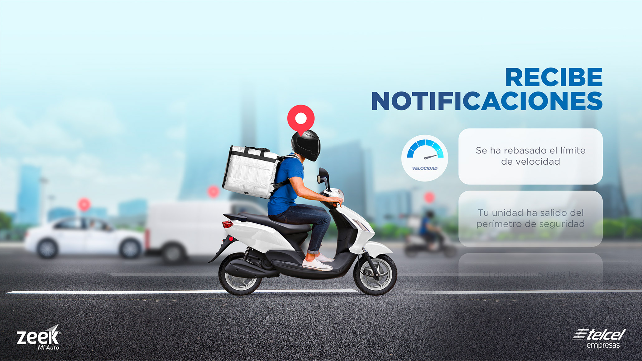 Telcel Empresas — zeek Mi Auto, recibe notificaciones